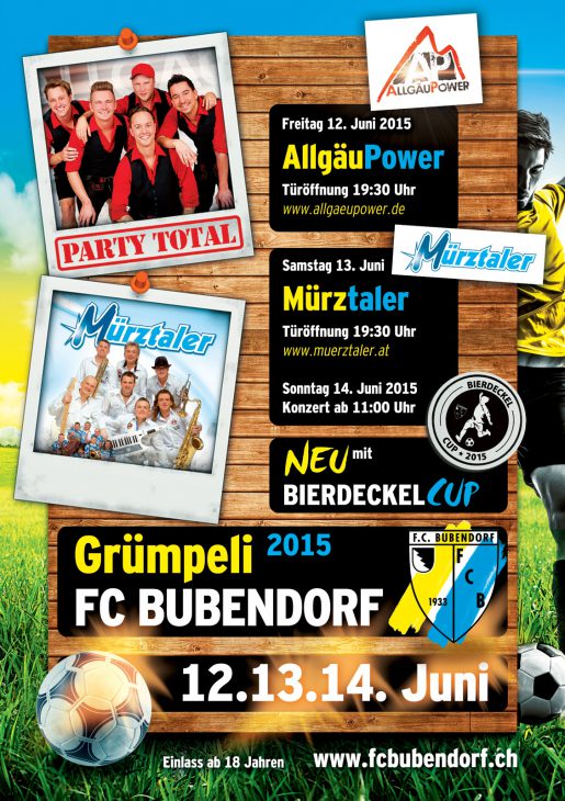 FC Bubendorf Gruempeli Flyer A5 Rückseite