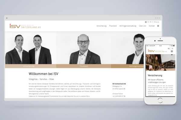 ISV Switzerland AG – Responsive Web Design